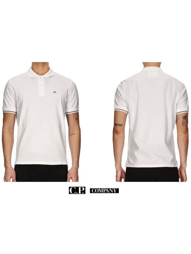 Chest Logo Short Sleeve Polo Shirt White - CP COMPANY - BALAAN 6