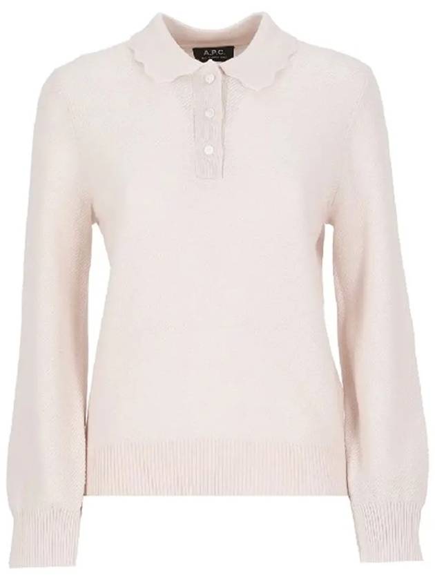 Women's Olivia Long Sleeve Polo Shirt Pink - A.P.C. - BALAAN 3