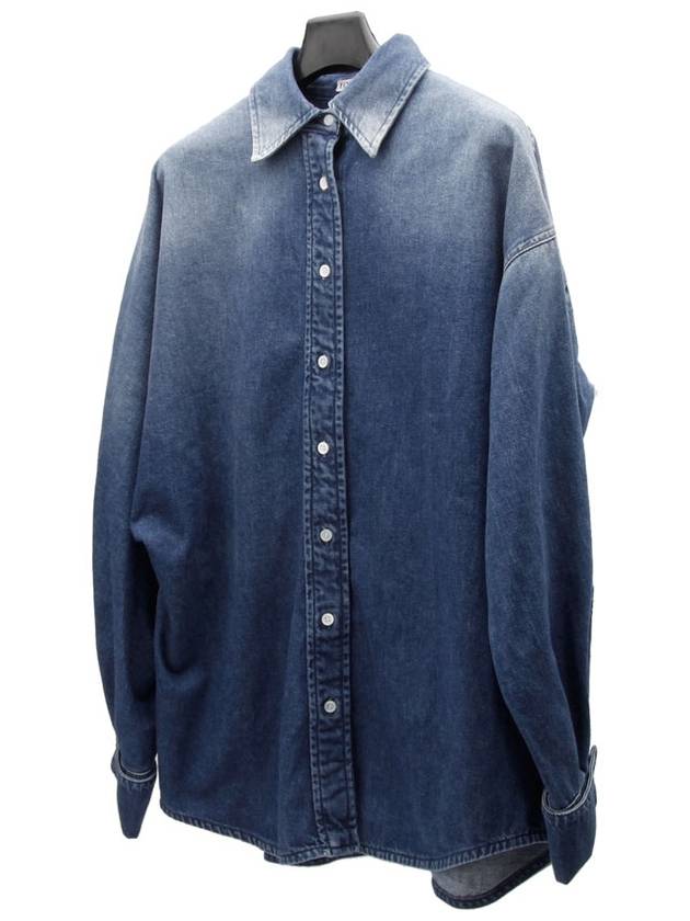 Denim uncut drape shirt 0201hxa - LOEWE - BALAAN 2