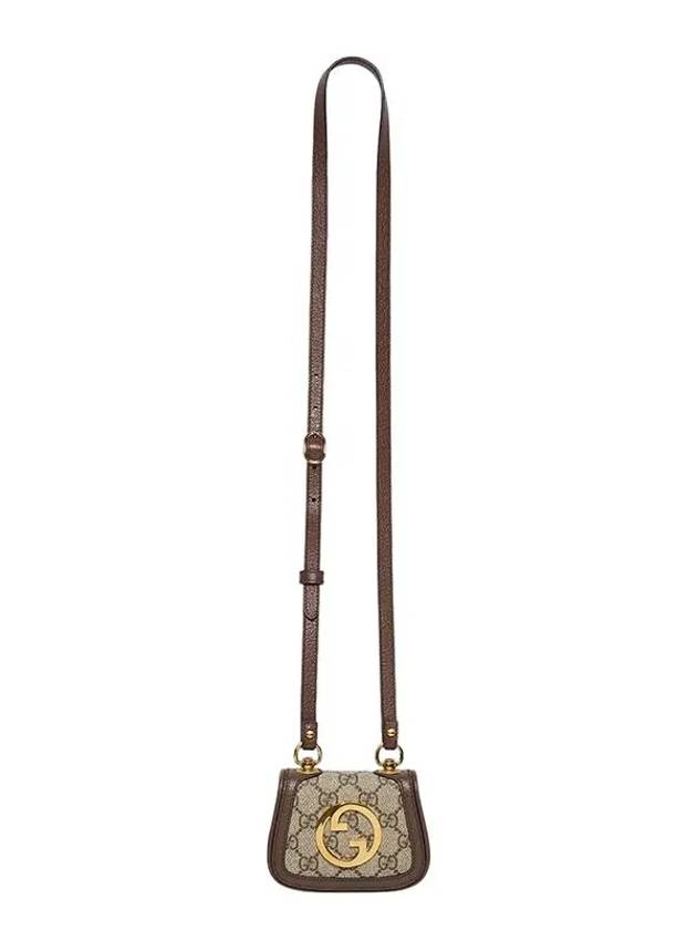 Blondie G Interlocking Strap Mini Bag Brown - GUCCI - BALAAN 4