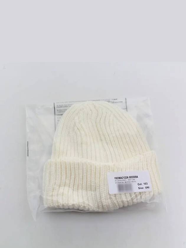 Signature Goggles Wool Beanie White - CP COMPANY - BALAAN 6