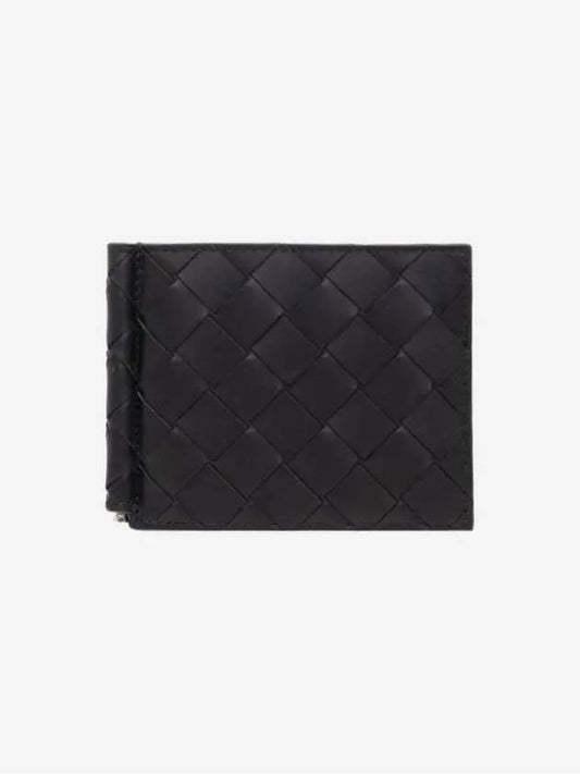 Intrecciato Money Clip Half Wallet Black - BOTTEGA VENETA - BALAAN 2