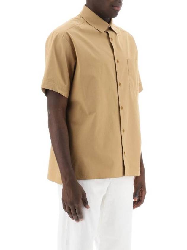 Poplin Ross Short Sleeve Shirt Beige - A.P.C. - BALAAN 3