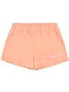 Logo Print Cotton Shorts Peach - SPORTY & RICH - BALAAN 1