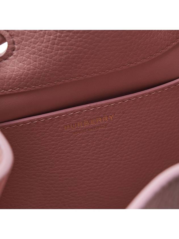 Grainy Leather Small TB Bucket Bag Pink - BURBERRY - BALAAN 11