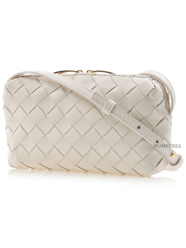 Intrecciato Leather Cross Bag White - BOTTEGA VENETA - BALAAN 3