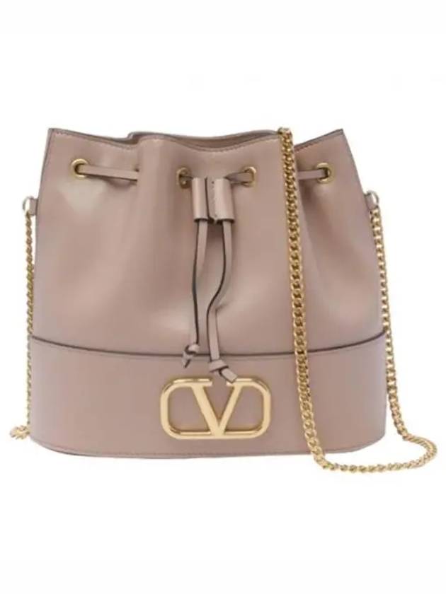 V Logo Signature Women s Chain Bucket Bag P0T83HPF GF9 - VALENTINO - BALAAN 1