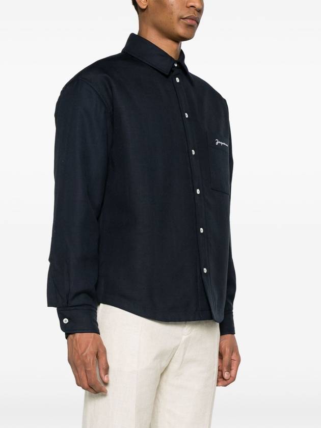 La Chemise Boulanger Viscose Long Sleeve Shirt Navy - JACQUEMUS - BALAAN 3