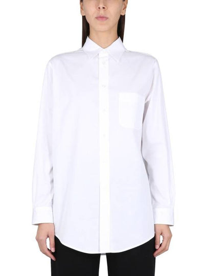 Pocket Cotton Long Sleeve Shirt White - MAISON MARGIELA - BALAAN 2