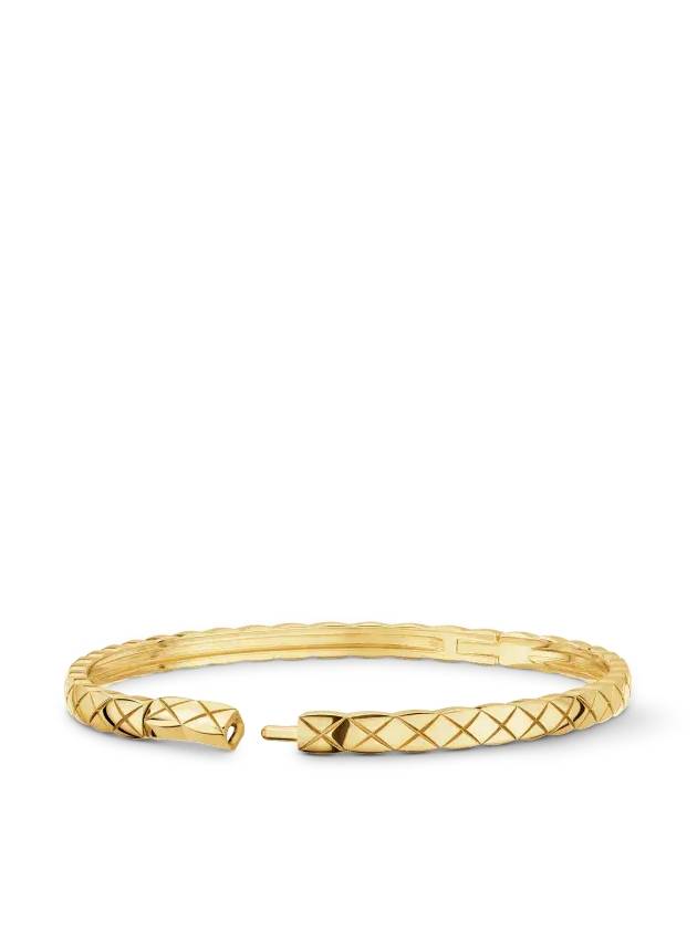 Coco Crush Quilted Diamond Motif Bracelet Gold - CHANEL - BALAAN 4