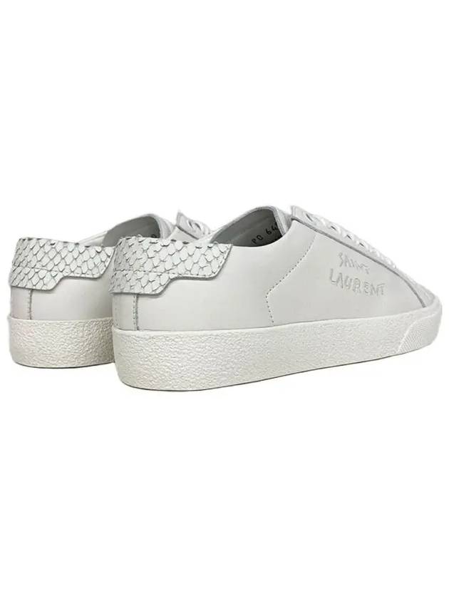 Women's Court Classic Python Low Top Sneakers White - SAINT LAURENT - BALAAN 6