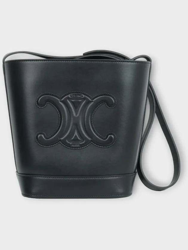 Coeur Triomphe Calfskin Small Bucket Bag Black - CELINE - BALAAN 3