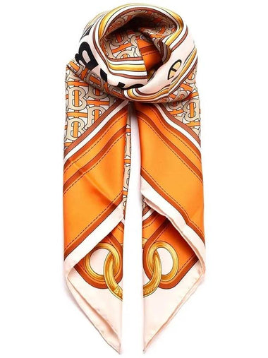 Montage Print Silk Square Muffler Orange - BURBERRY - BALAAN 1