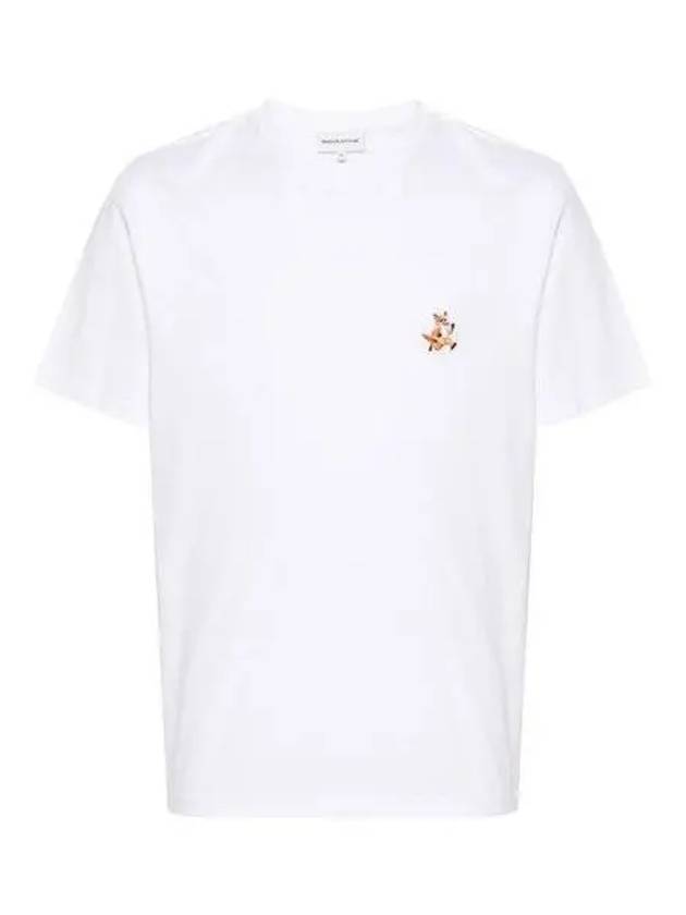 Speedy Fox Patch Comfort Short Sleeve T-Shirt White - MAISON KITSUNE - BALAAN 2