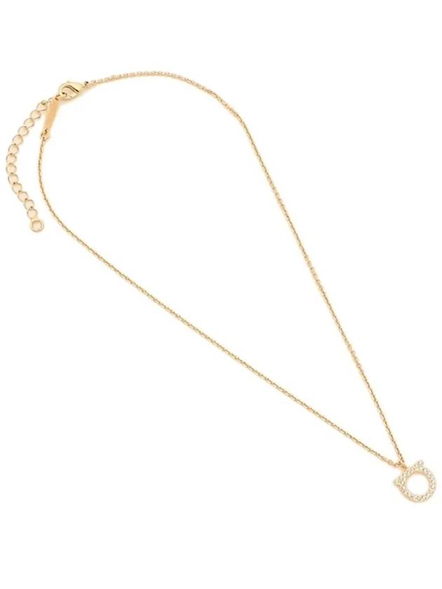 Gancini Crystals Necklace Gold - SALVATORE FERRAGAMO - BALAAN 3