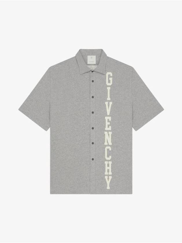 College Cotton Short Sleeve Shirt Grey - GIVENCHY - BALAAN 2