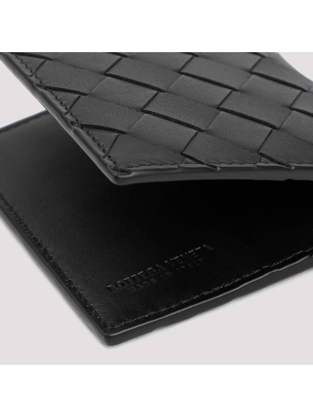 Intrecciato Slim Half Wallet Black - BOTTEGA VENETA - BALAAN 5