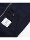 Engineered 4-Bar Stripe Loopback Jersey Knit Zip Up Hoodie Navy - THOM BROWNE - BALAAN 8