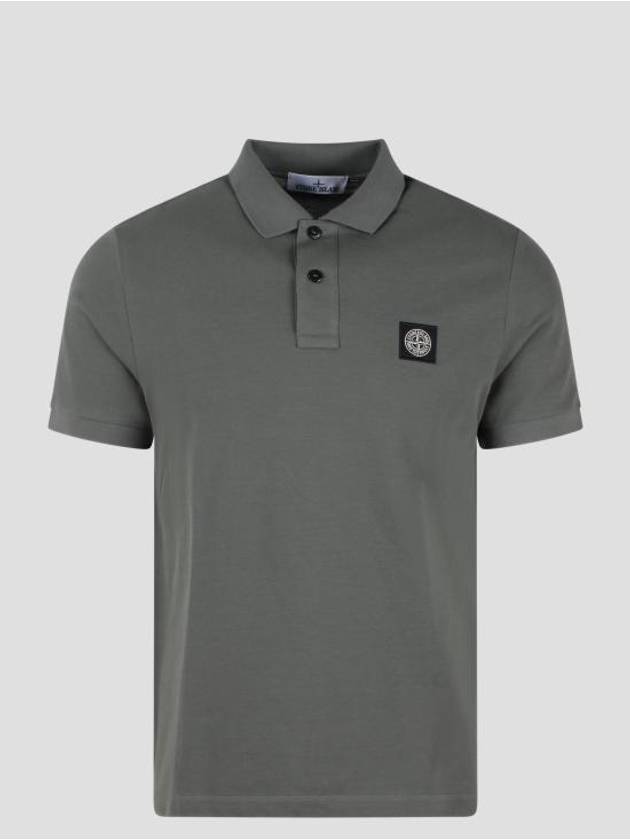 Pique Stretch Cotton Short Sleeve Polo Shirt Dark Green - STONE ISLAND - BALAAN 2