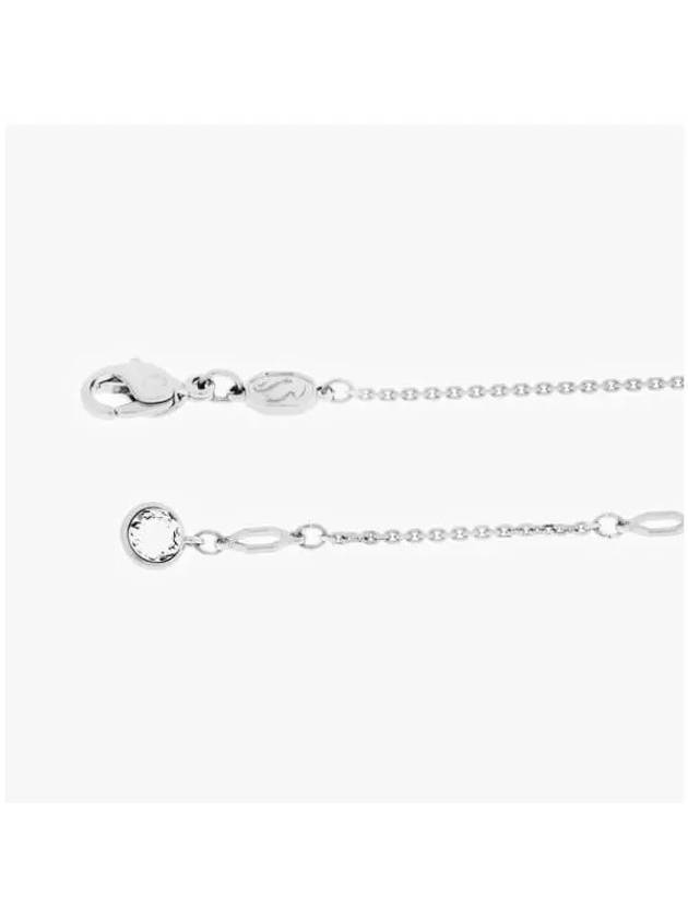 Sublima Rhodium Necklace Earrings Set Silver White - SWAROVSKI - BALAAN 6