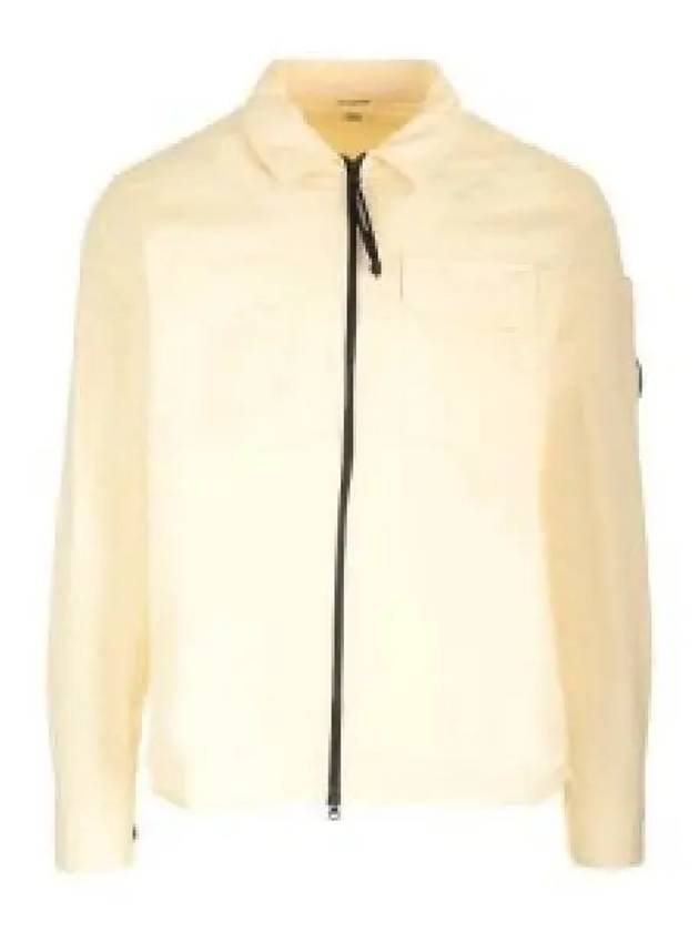 Gabardine Zip Up Long Sleeve Shirt Beige - CP COMPANY - BALAAN 2