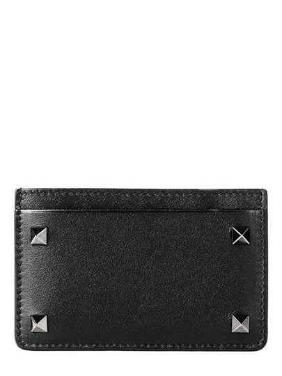 Rockstud Card Wallet Black - VALENTINO - BALAAN 2