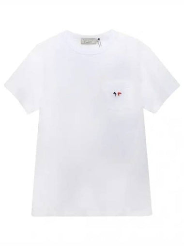 tricolor fox patch t shirt - MAISON KITSUNE - BALAAN 1