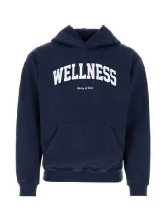 Wellness logo print hood navy HOAW2313NA 1218409 - SPORTY & RICH - BALAAN 1