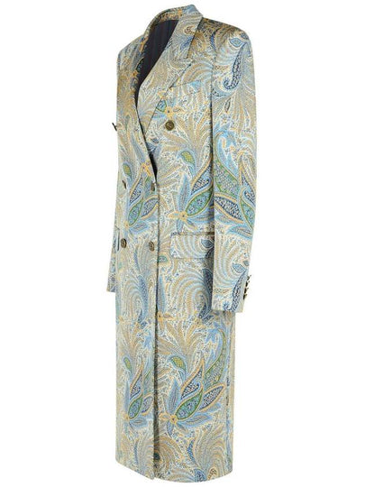 Etro Light Blue Polyester Blend Coat - ETRO - BALAAN 2