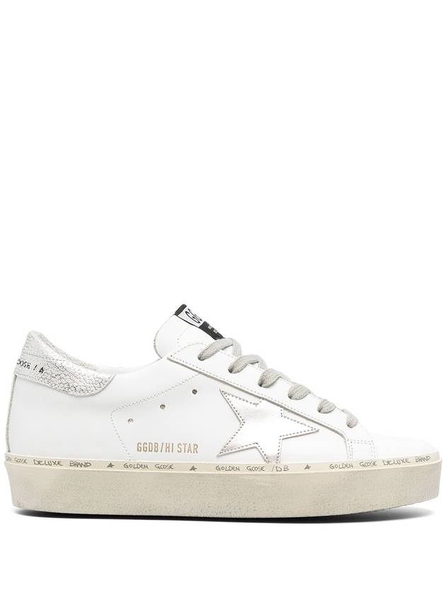 Hi Star White Metallic Silver Heel Tab Sneakers - GOLDEN GOOSE - BALAAN 2