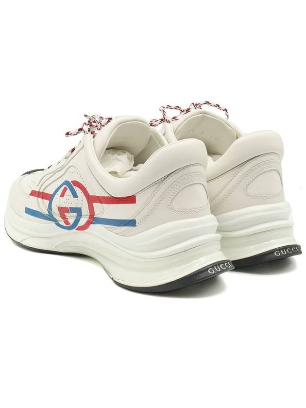 Men s Gucci 721111 White Leather Interlocking G Stripe Run Sneakers 9 gt Gangbuk used luxury goods - GUCCI - BALAAN 5