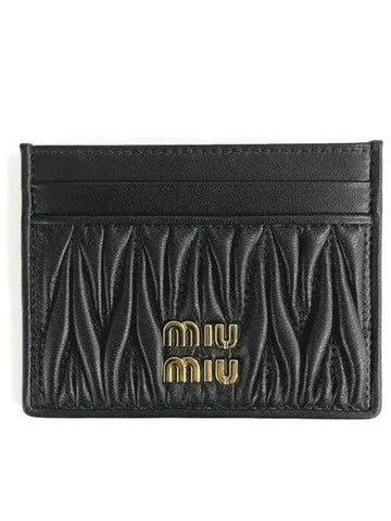 5MC076 Logo Matelasse Nappa Leather Card Wallet 2306 270719 1009177 - MIU MIU - BALAAN 1