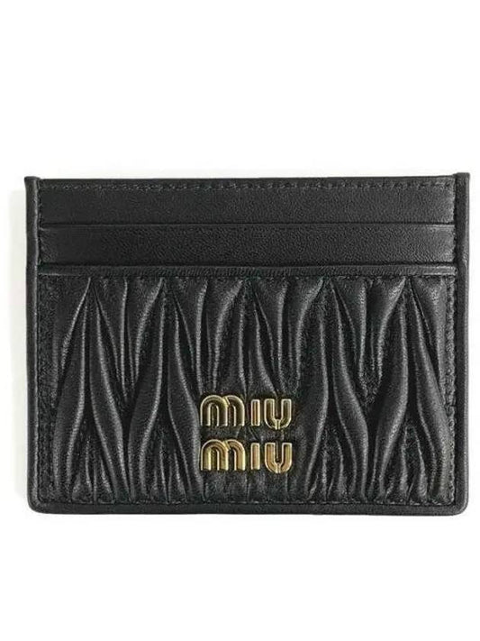 24SS 5MC076 Logo Matelasse Nappa Leather Card Wallet 5MC0 1009177 - MIU MIU - BALAAN 1