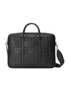 Jumbo GG Leather Brief Case Black - GUCCI - BALAAN 1