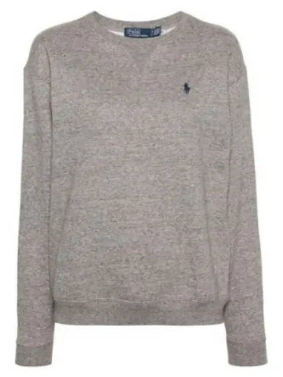 Embroidered Logo Cotton Sweatshirt Grey - POLO RALPH LAUREN - BALAAN 2