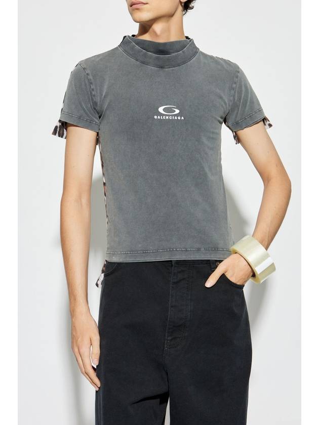 Balenciaga T-shirt Made Of Combined Materials, Unisex, Grey - BALENCIAGA - BALAAN 5