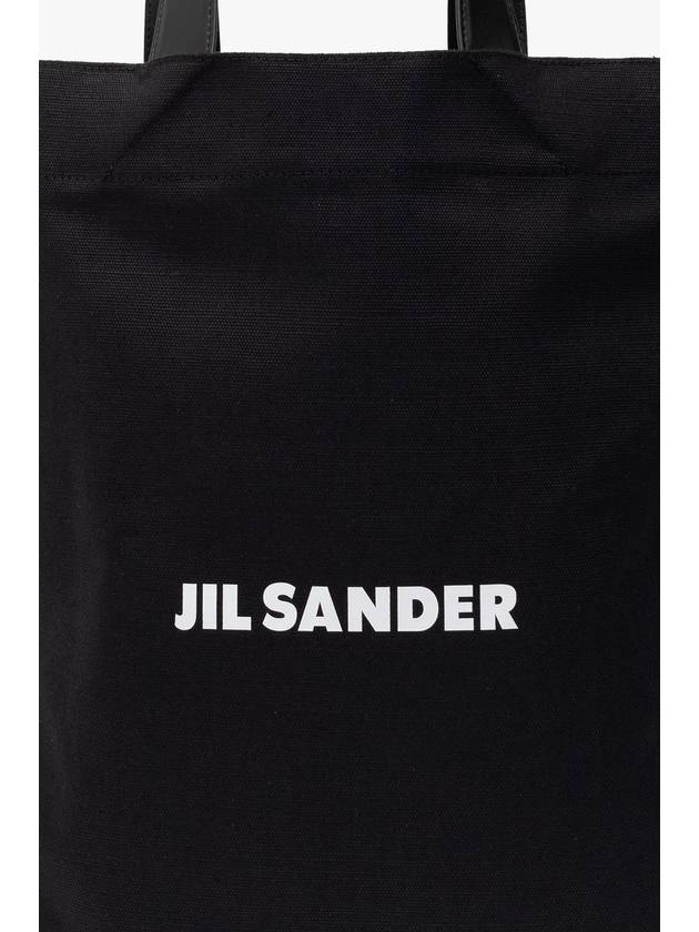 Logo Canvas Tote Bag Black - JIL SANDER - BALAAN 7