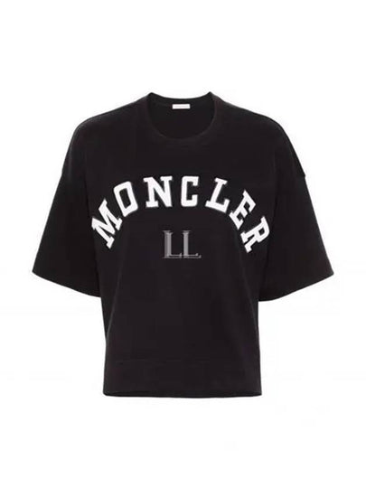 Logo Short Sleeve T-Shirt Night Blue - MONCLER - BALAAN 2