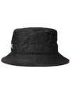 Logo Quilted Nylon Twill Bucket Hat Black - CELINE - BALAAN 4