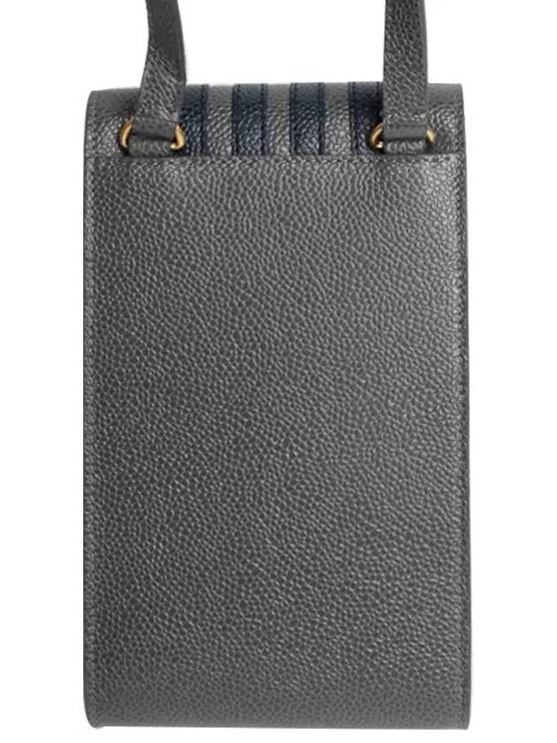 Men's Diagonal Peple Grain Strap Cross Phone Case Dark Gray - THOM BROWNE - BALAAN 3