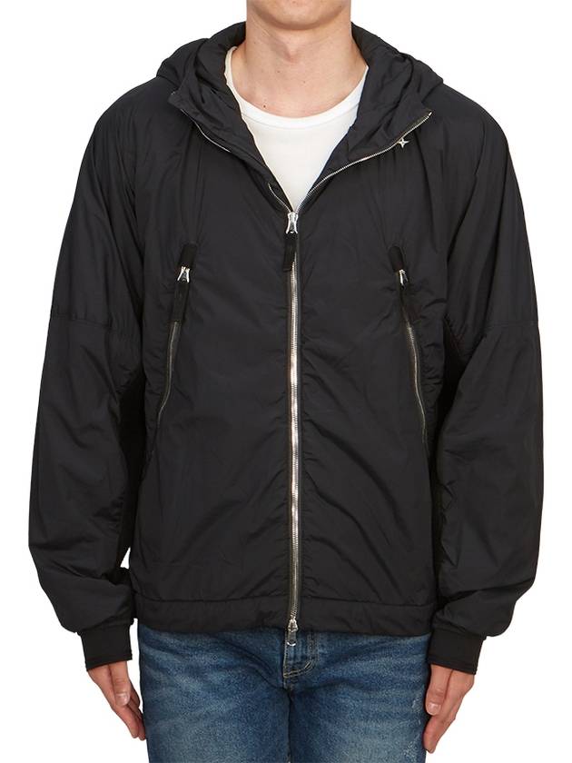 Star Embroidery Hooded Jacket Black - STONE ISLAND - BALAAN 3