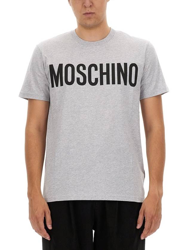 T-SHIRT WITH LOGO - MOSCHINO - BALAAN 1