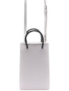 Logo Leather Phone Holder Mini Bag White - BALENCIAGA - BALAAN 5