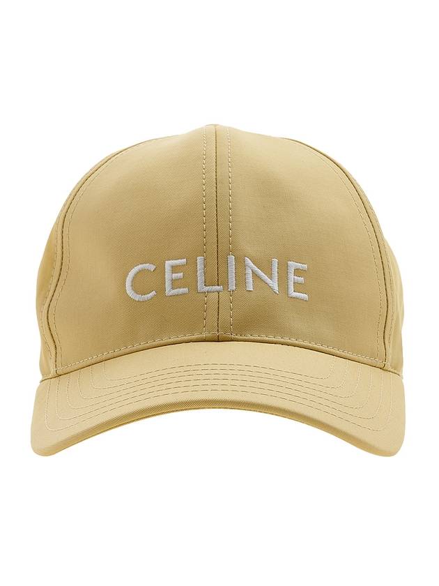 embroided logo cotton ball cap yellow - CELINE - BALAAN.