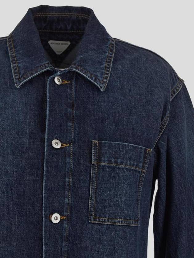 Washed Medium Denim Jacket Mid Blue - BOTTEGA VENETA - BALAAN 4