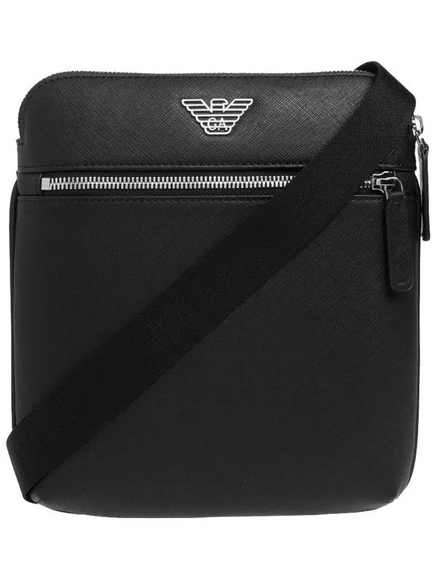 Eco Leather Messenger Bag Black - EMPORIO ARMANI - BALAAN 2