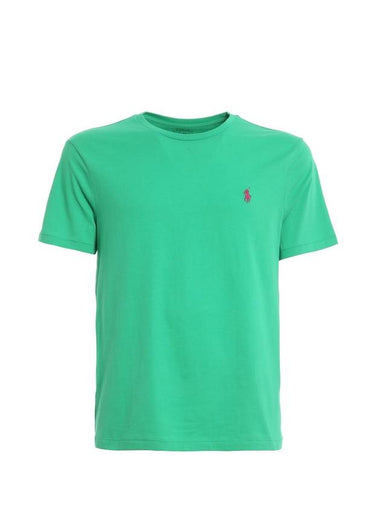 Embroidered Logo Cotton Short Sleeve T-Shirt Green - POLO RALPH LAUREN - BALAAN 1