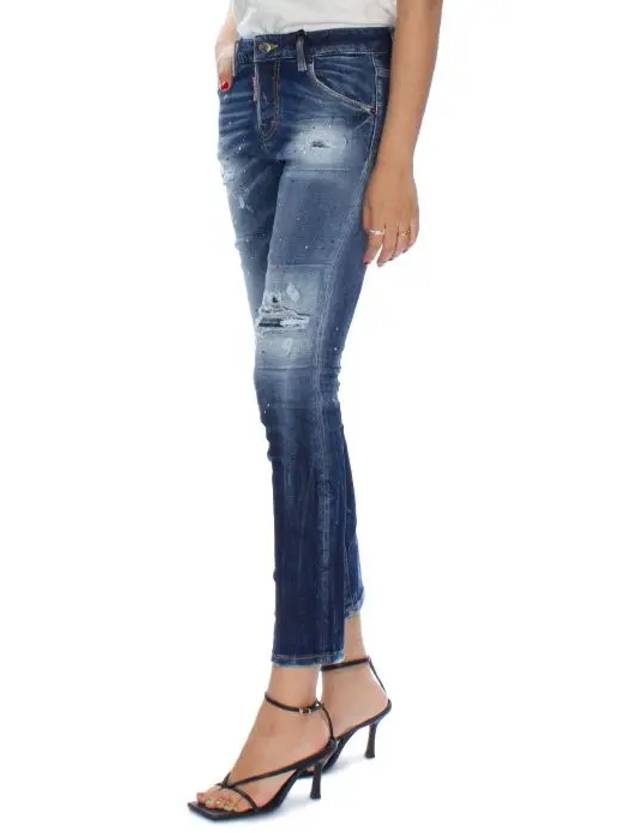 Washing Painting Cool Girl Crop Jeans S75LB0715 - DSQUARED2 - BALAAN 4