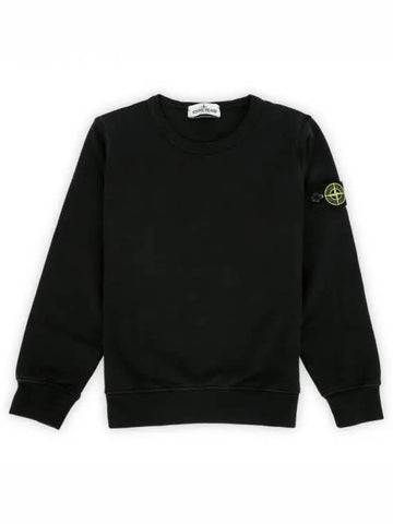 Stone Kids Waffen Patch Round Neck Sweatshirt Black 801661340 V0029 271224 1064218 - MONCLER - BALAAN 1