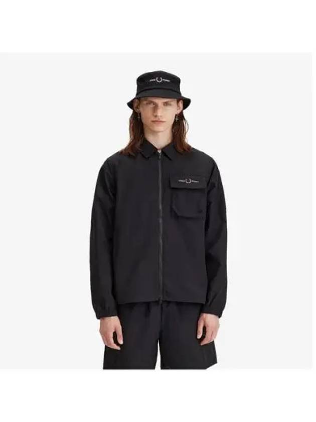 Fred Perry Sport Ripstop Overshirt 102 AFPM2417778 - FRED PERRY - BALAAN 1